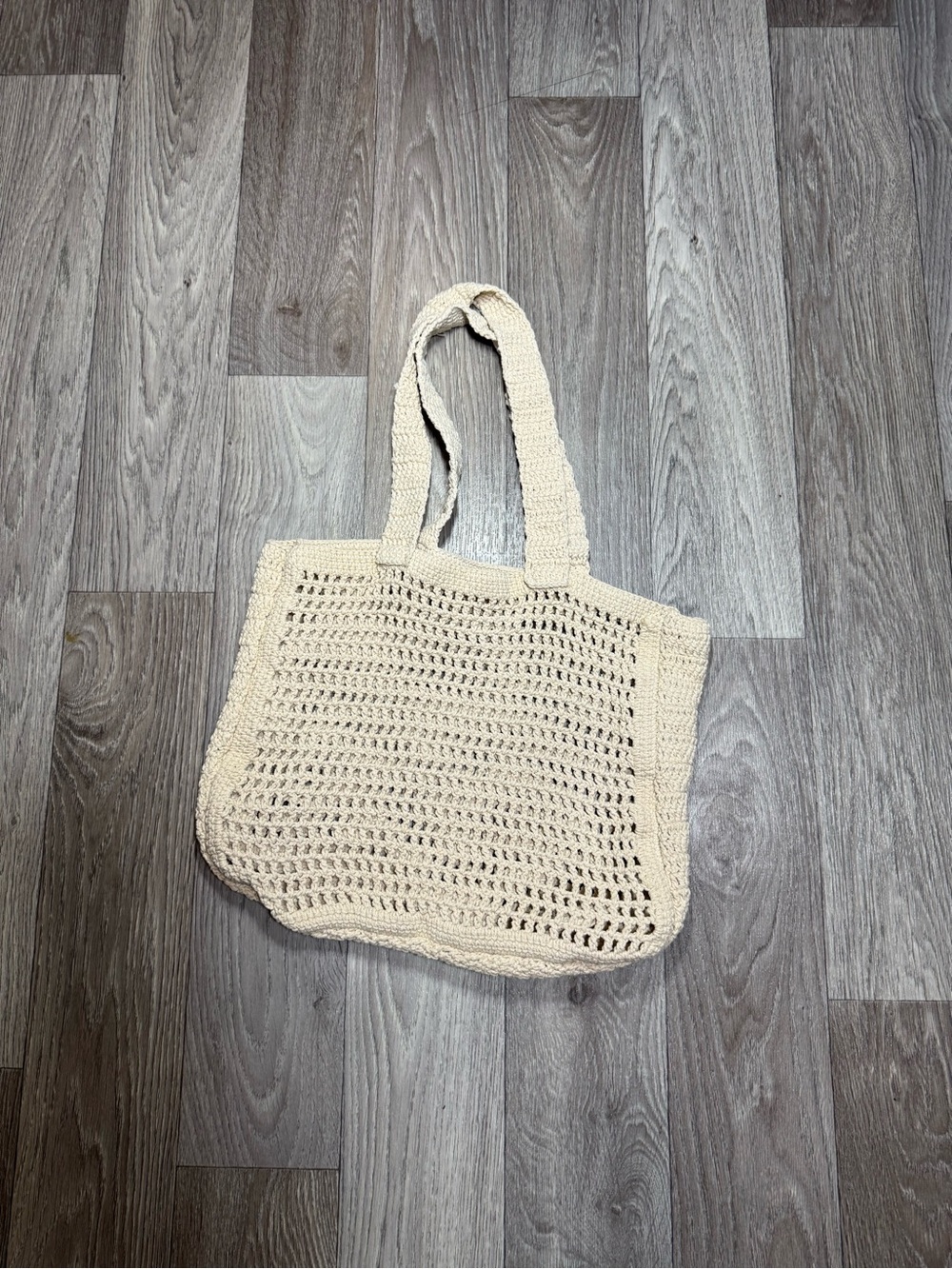 Abercrombie & Fitch White/Cream Boho Macrame Tote Bag
